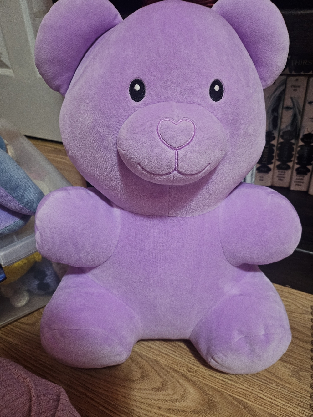 Plush Purple Teddy Bear Stuffed Toy - Soft Cuddly Companion